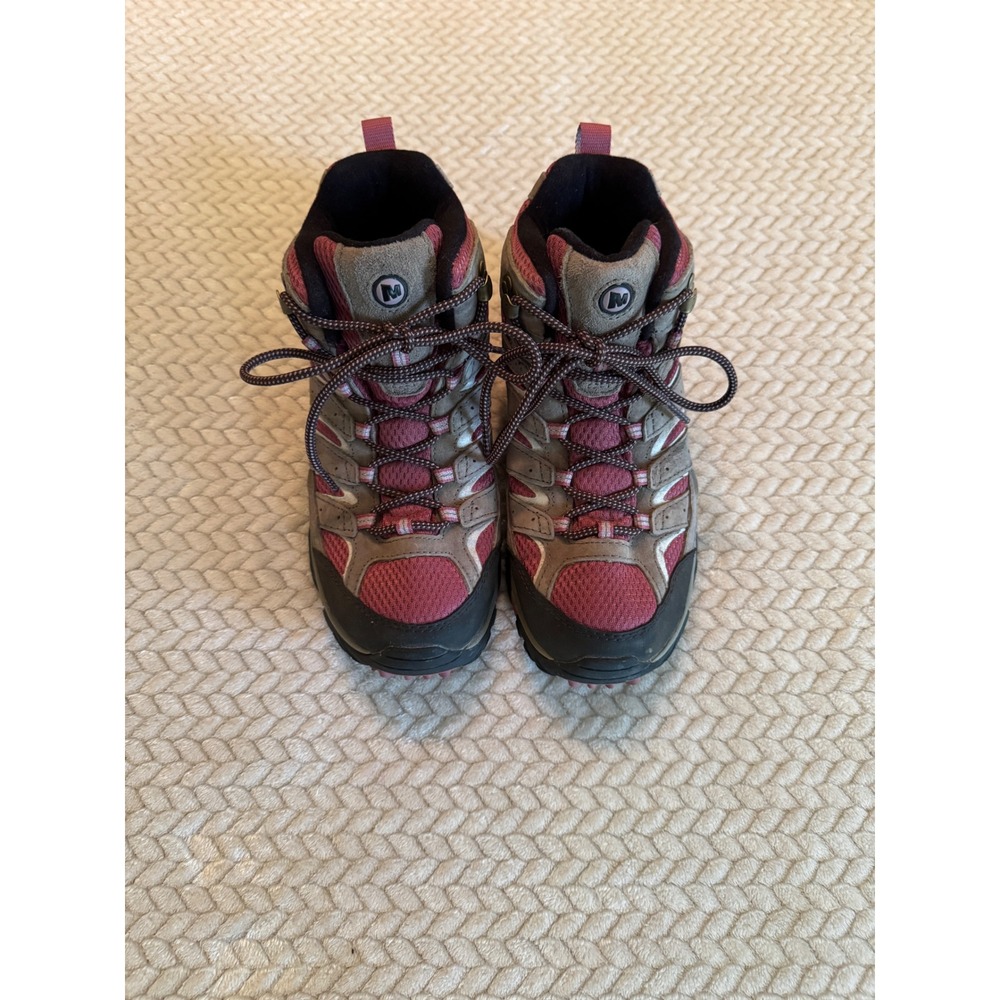 Merrell Moab 2 Mid Waterproof Hiking Boots Womens 8.5 Boulder Blush J06052